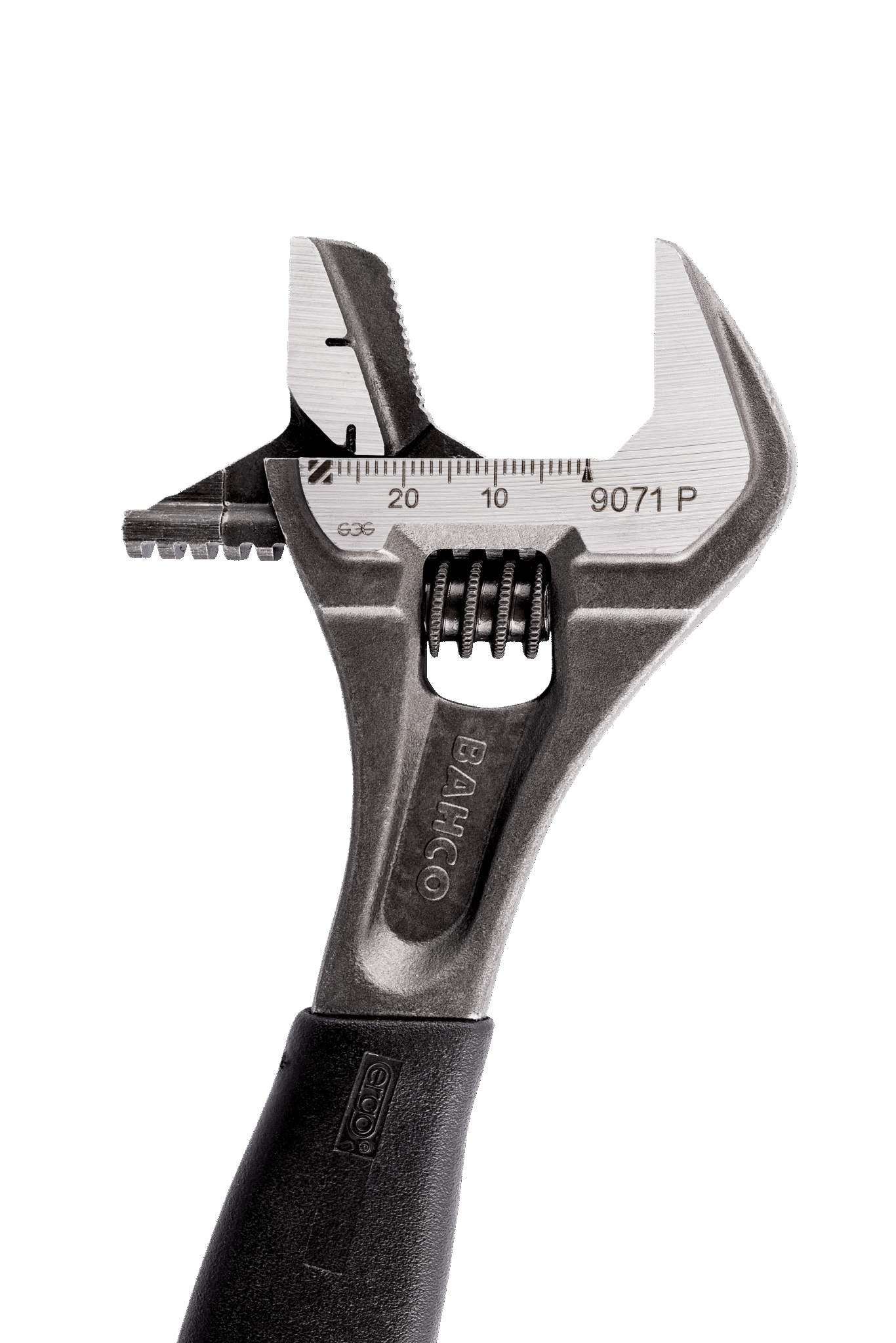 ERGO™ rubber handle central nut phosphated adjustable wrench, with reversible jaw - 9070 P by Bahco