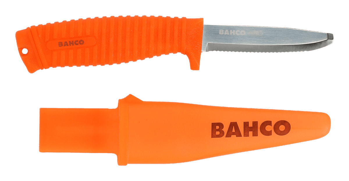 Bahco Rescue Floating Knife With Holster and Fluorescent Handle 1446-FLOAT