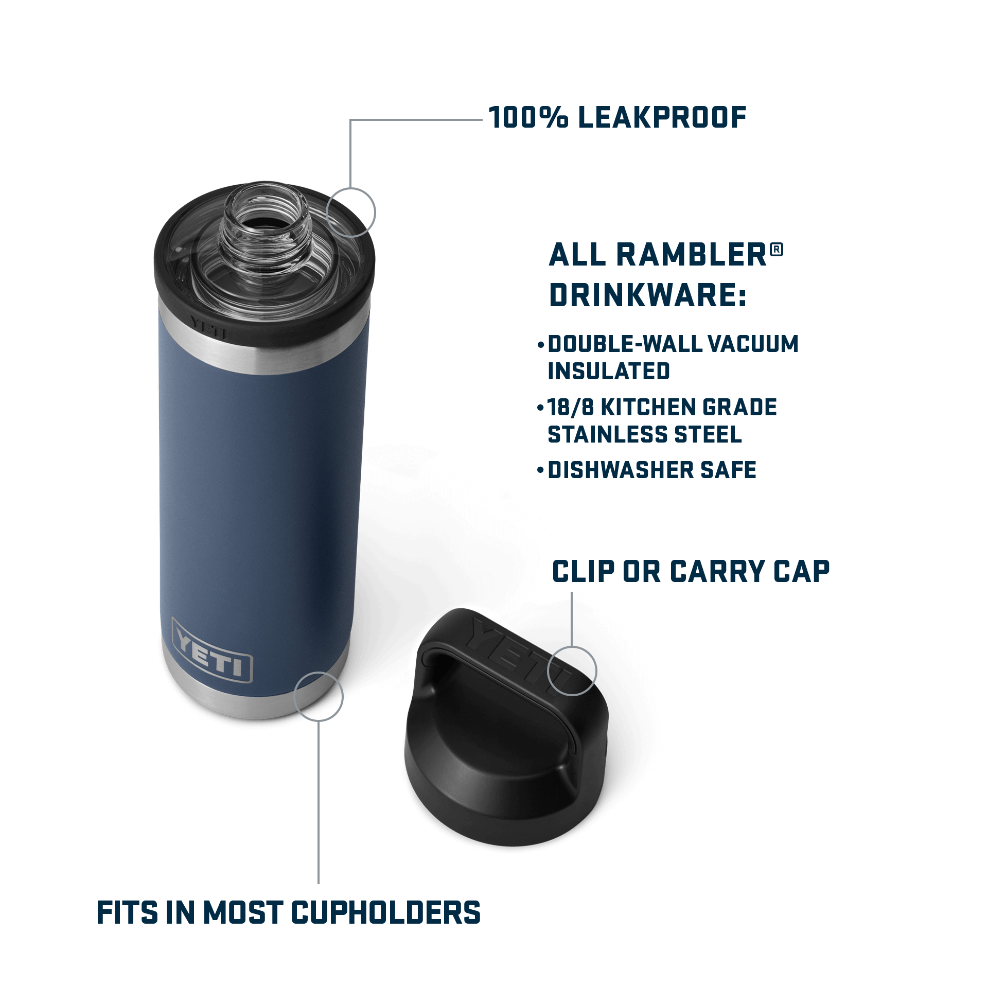 YETI Rambler® 18 oz (532 ml) Bottle With Chug Cap 21071504041