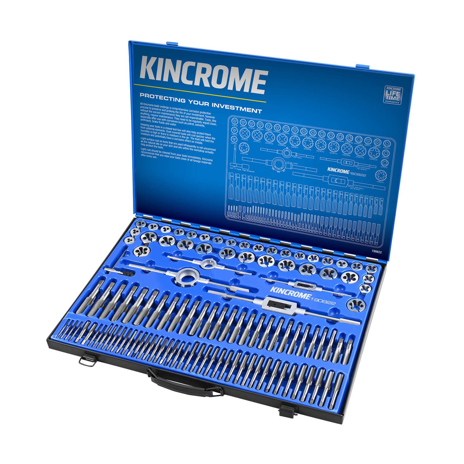Kincrome 110Pce NC / NF / Metric & Imperial Tap & Die Set 190822