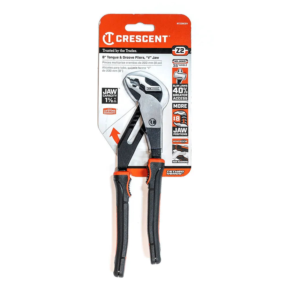Crescent Z2 K9™ V-Jaw Dual Material Tongue and Groove Pliers