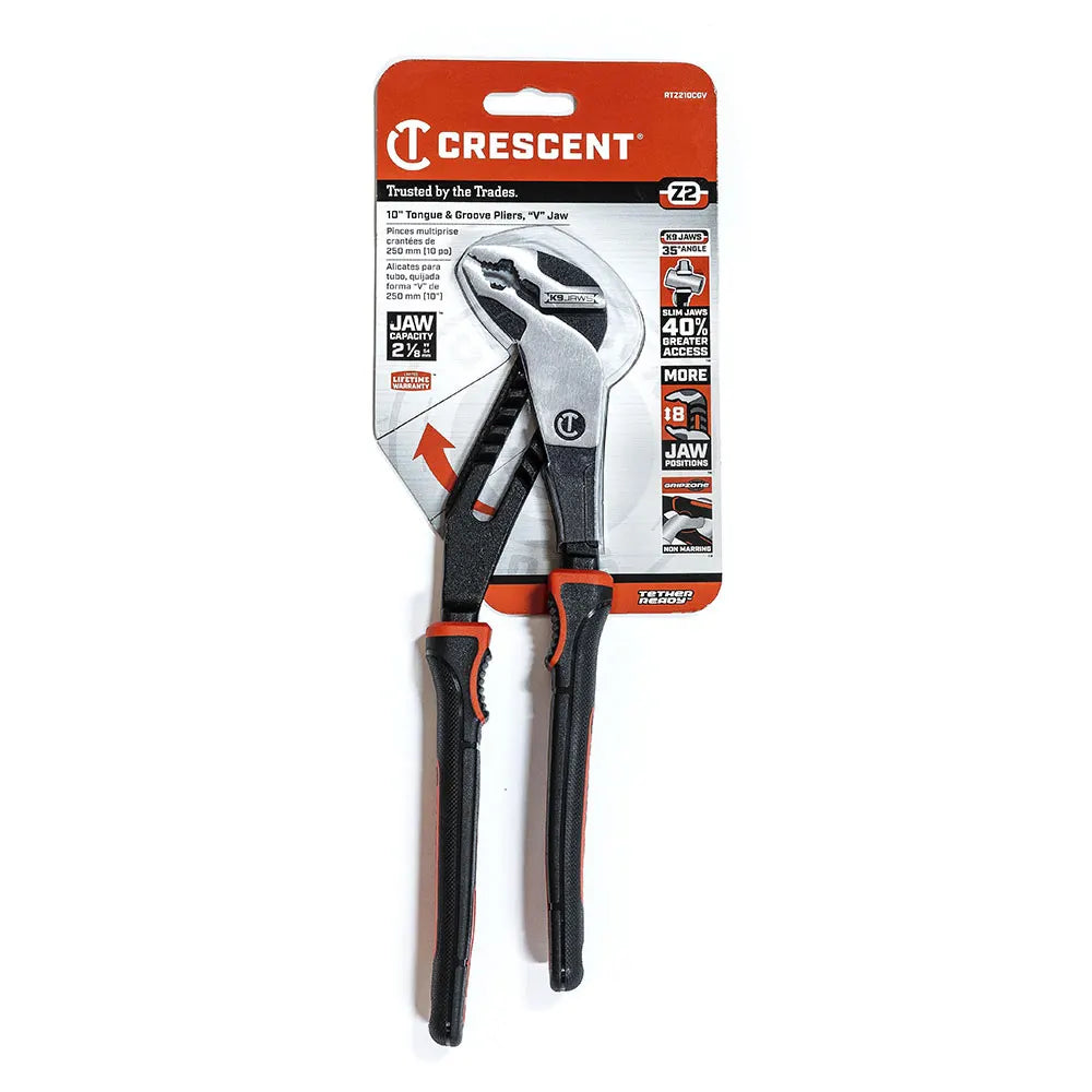Crescent Z2 K9™ V-Jaw Dual Material Tongue and Groove Pliers