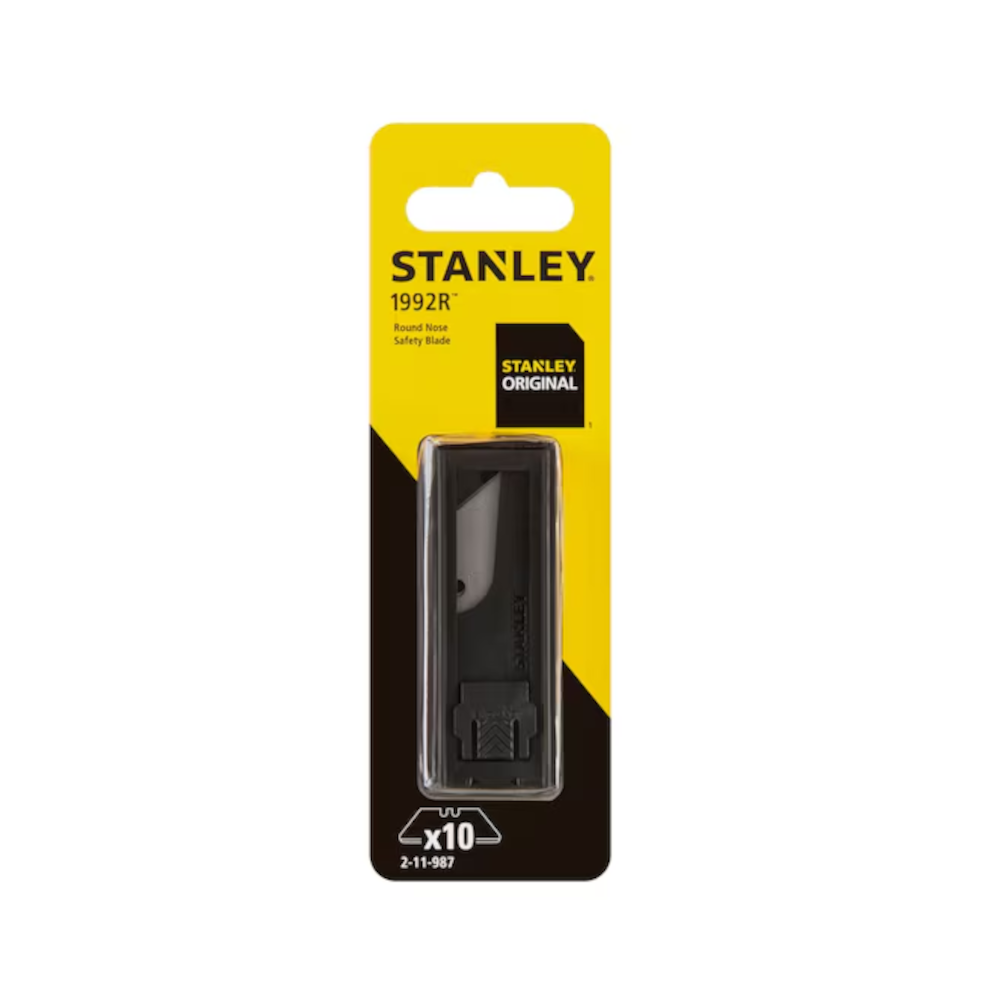 10Pce Rounded Tip Safety Utility Blade 2-11-987 by Stanley