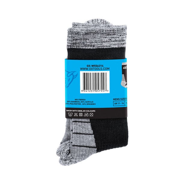 Ox Bamboo Work Socks - 3 Pack