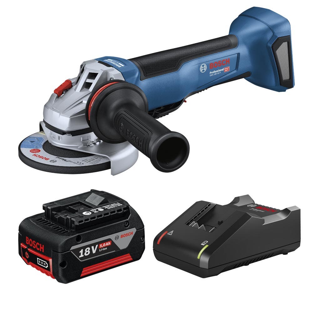 *Limited Edition* Bosch 18V 125mm 5.0Ah Angle Grinder Kit GWS 18V-10 P (0615A5007D)