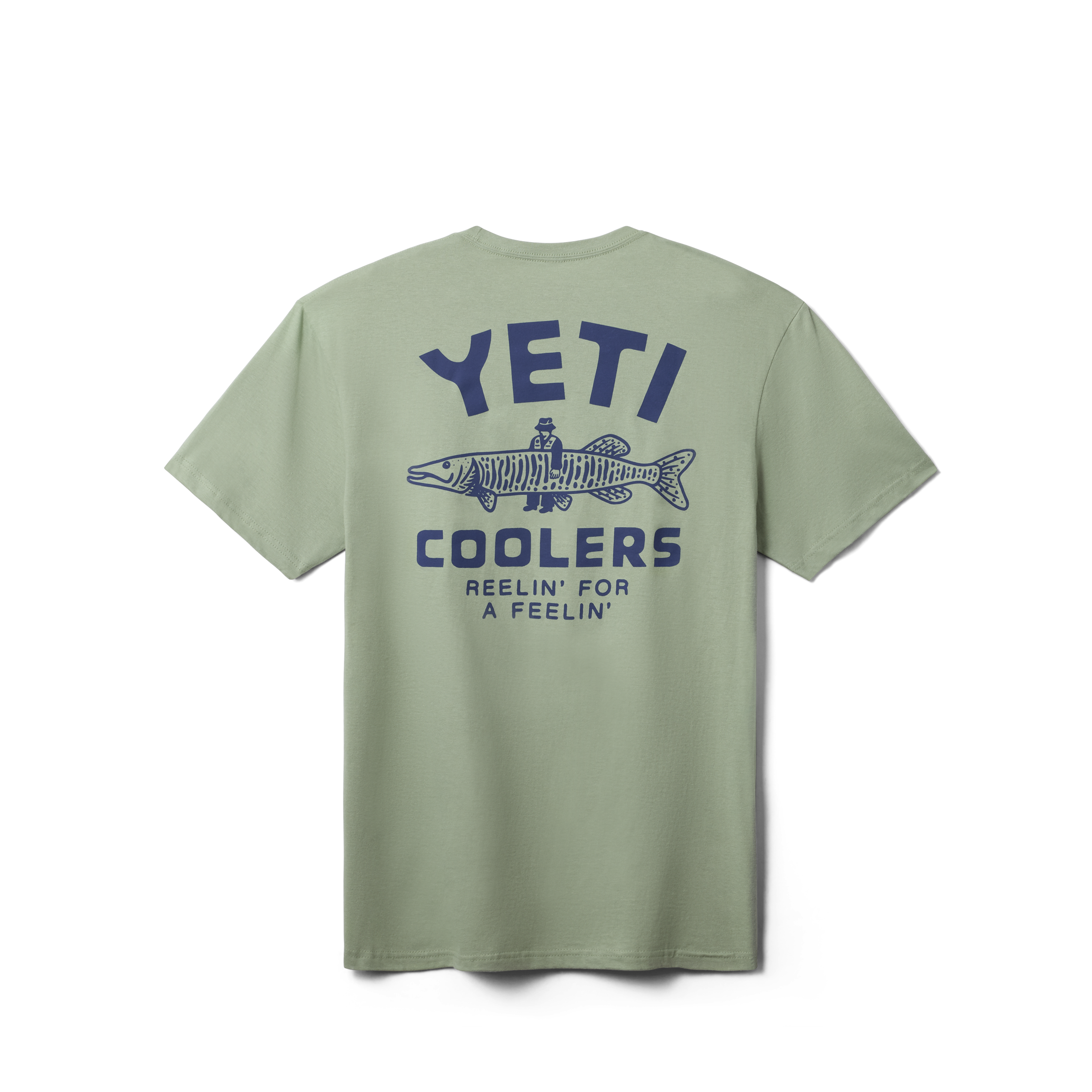 YETI Coolers® Reelin Feelin' Fishing Short Sleeve T-Shirt Olive 21023007227