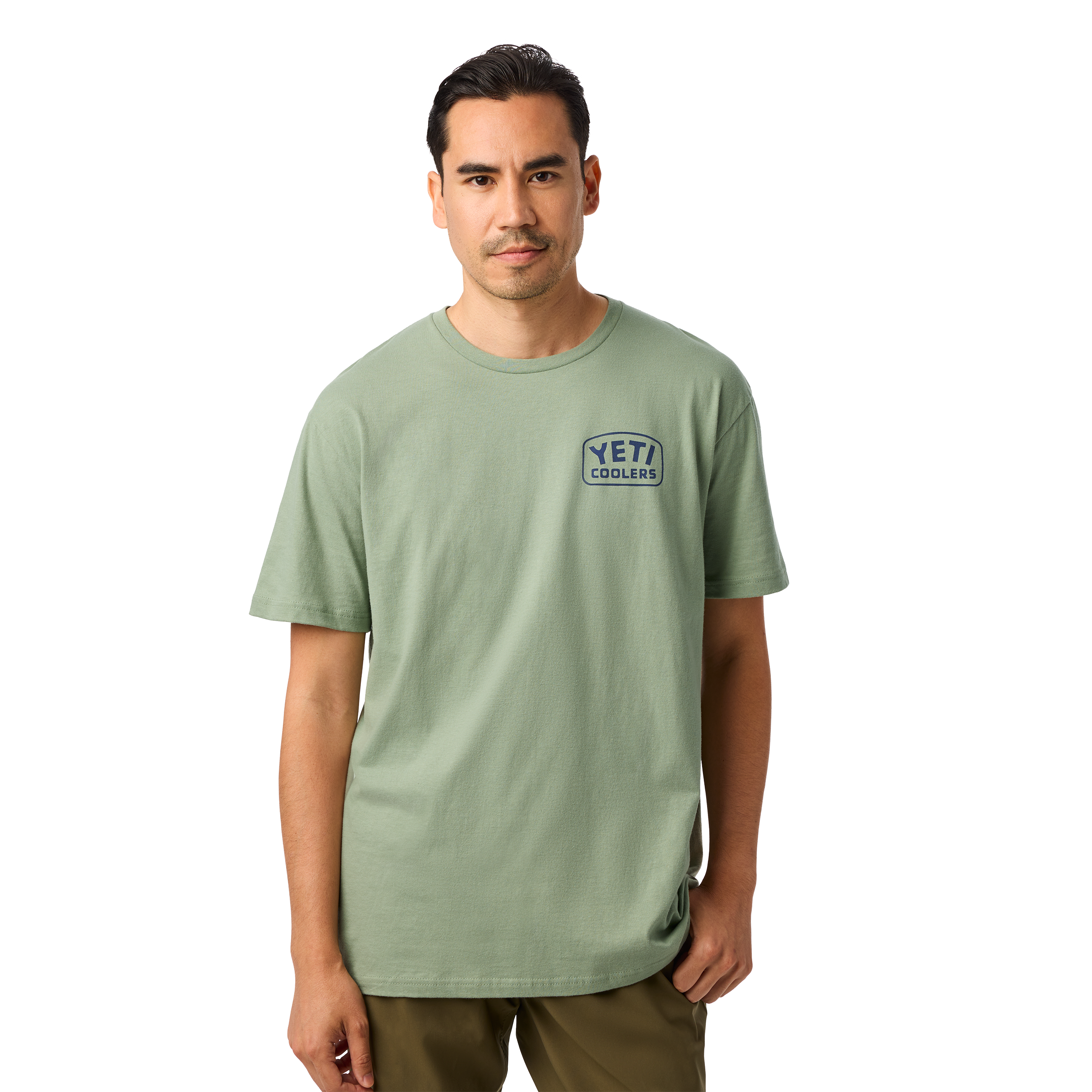 YETI Coolers® Reelin Feelin' Fishing Short Sleeve T-Shirt Olive 21023007227