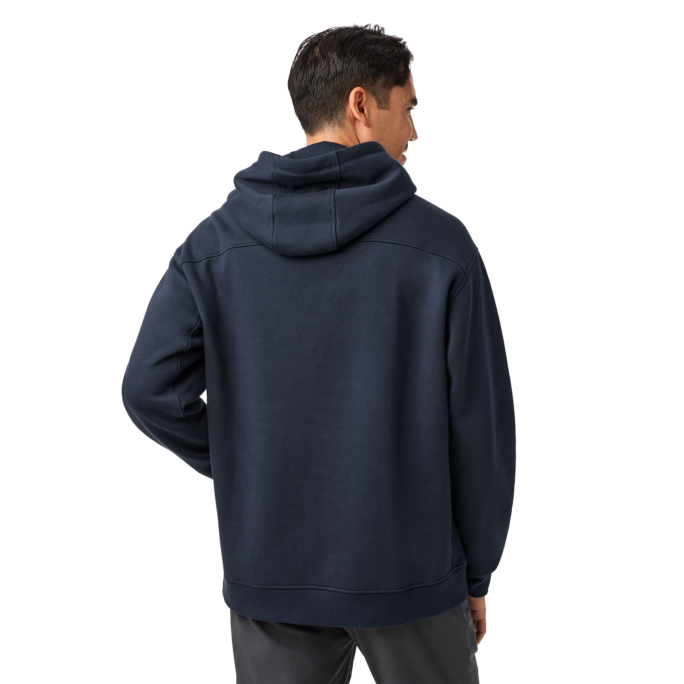 YETI Logo Built for the Wild Fleece Hoodie Navy 21023007351