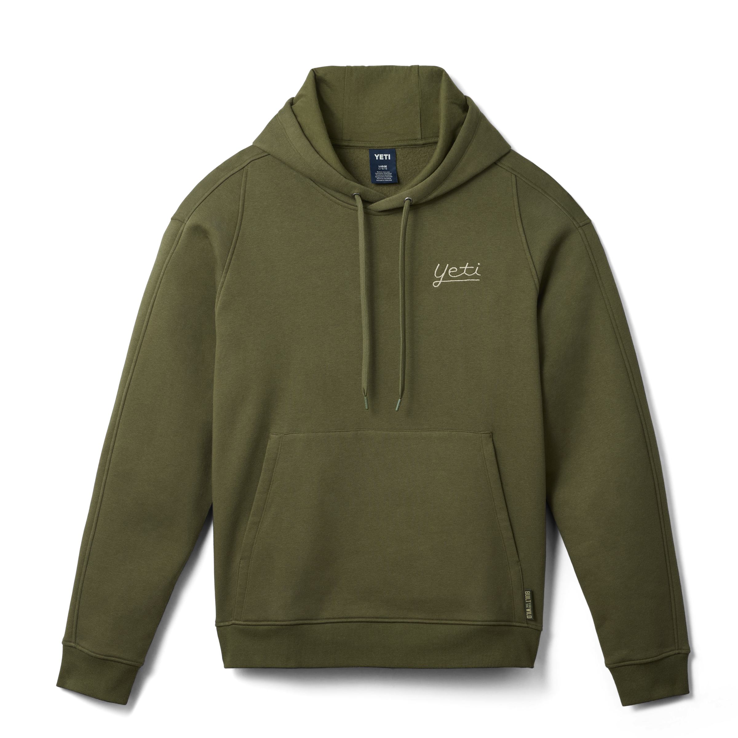 YETI Script Built for the Wild Fleece Hoodie Olive 21023007363