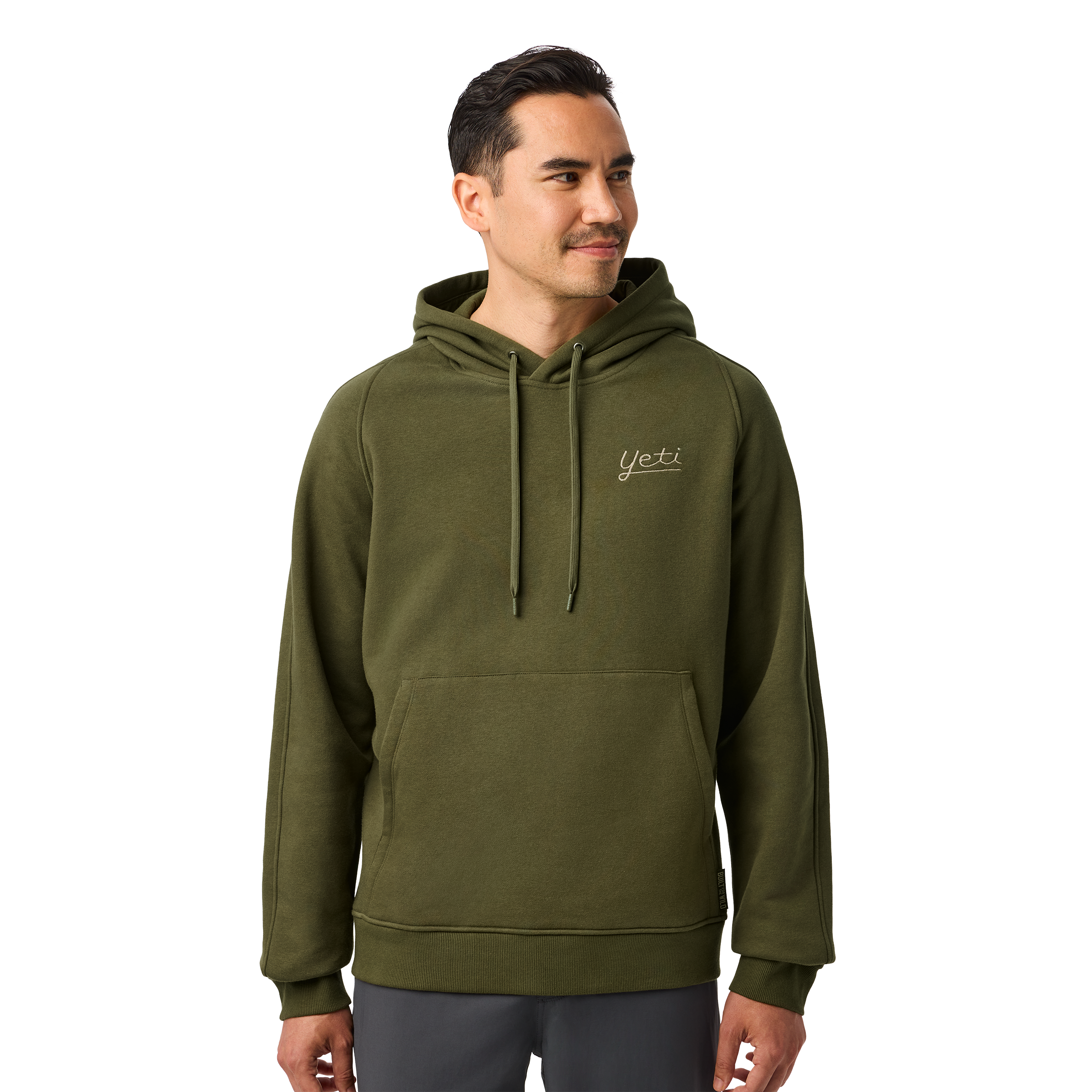 YETI Script Built for the Wild Fleece Hoodie Olive 21023007363