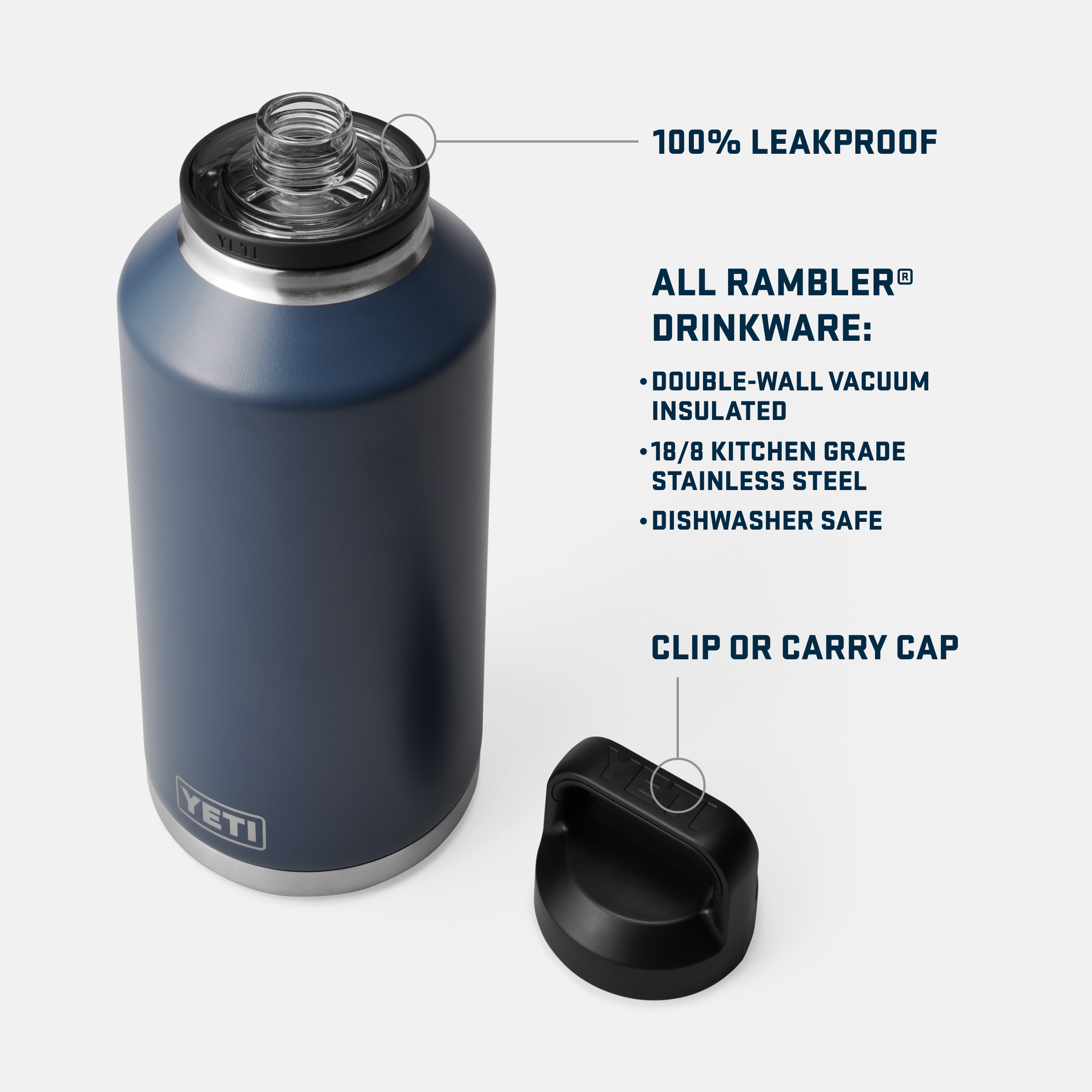 YETI Rambler® 64 oz (1.9L) Bottle With Chug Cap 21071507133