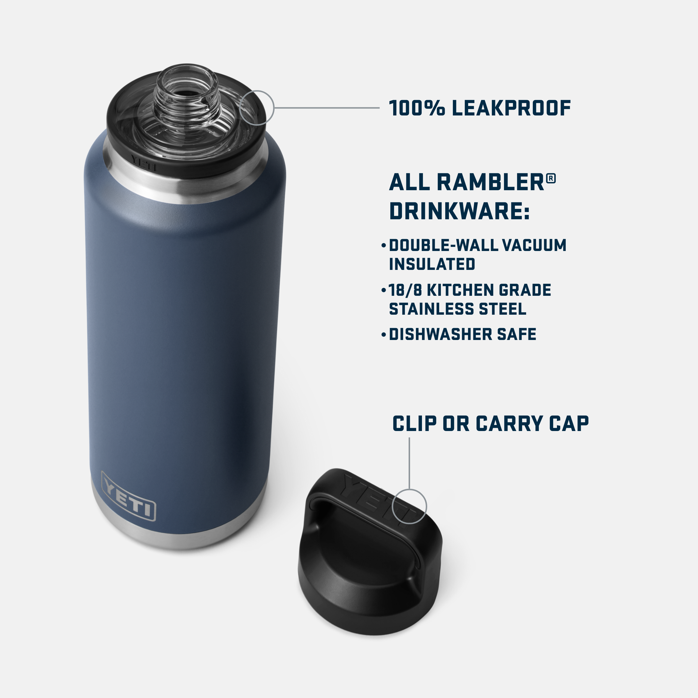 YETI Rambler® 46 oz (1.4L) Bottle With Chug Cap 21071507132