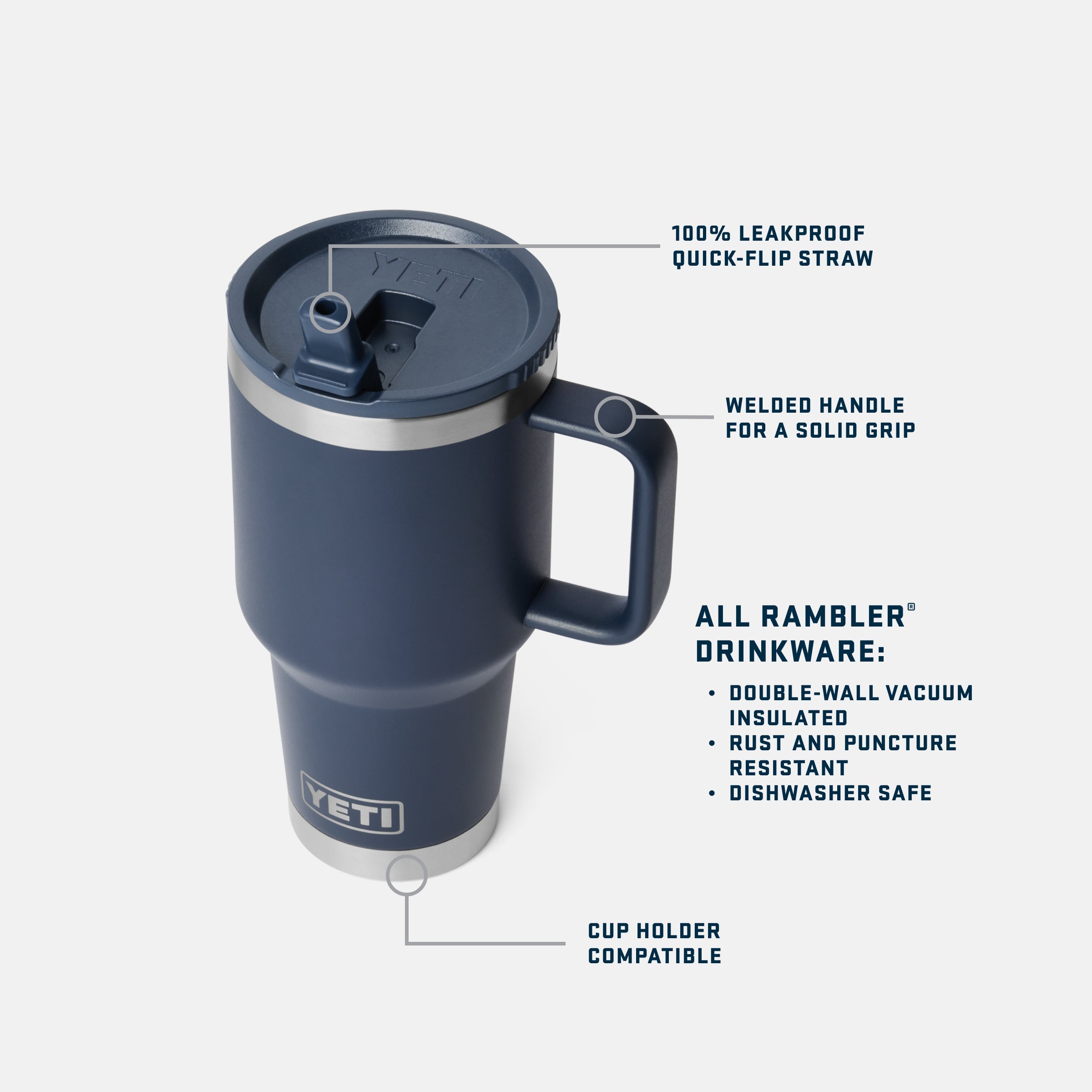 YETI Rambler® 30 oz (887 ml) Travel Straw Mug 21071506233