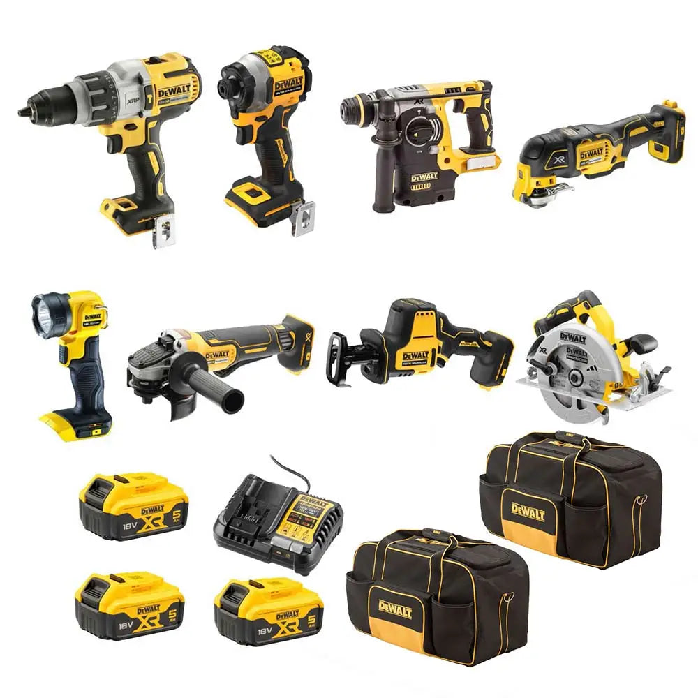 Dewalt 18V XR 5.0Ah 8Pce Kit DCZ801P3-XE