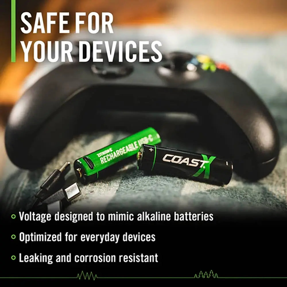 Coast USB-C Rechargeable AA Batteries COAZXAA 811806 | 4 Pack