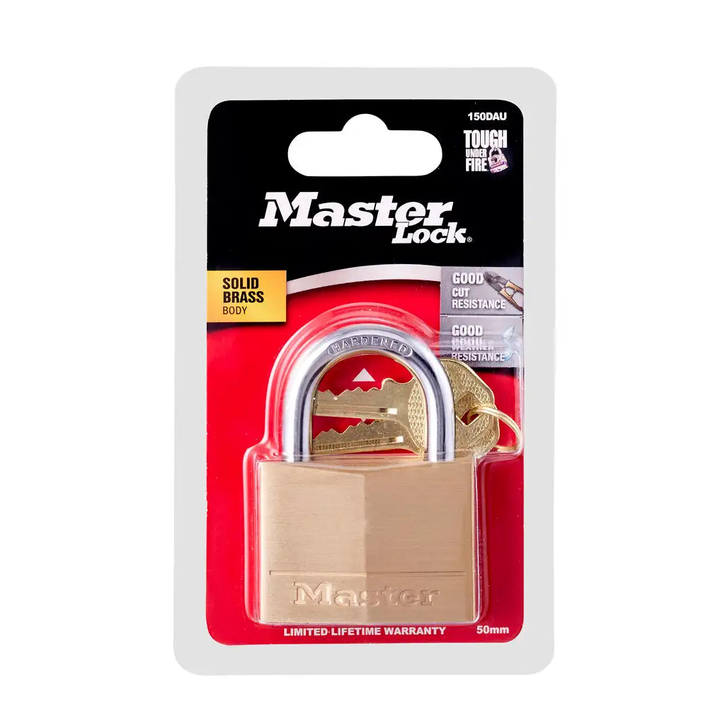 Master Lock 50mm Diamond Brass Padlock with 25mm Shackle 150DAU