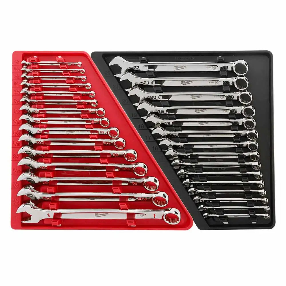 Milwaukee 30Pce Metric & SAE Combination Wrench Set MWRE30