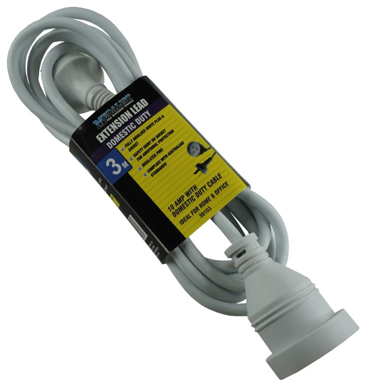 3m 10 Amp Domestic Extension Lead