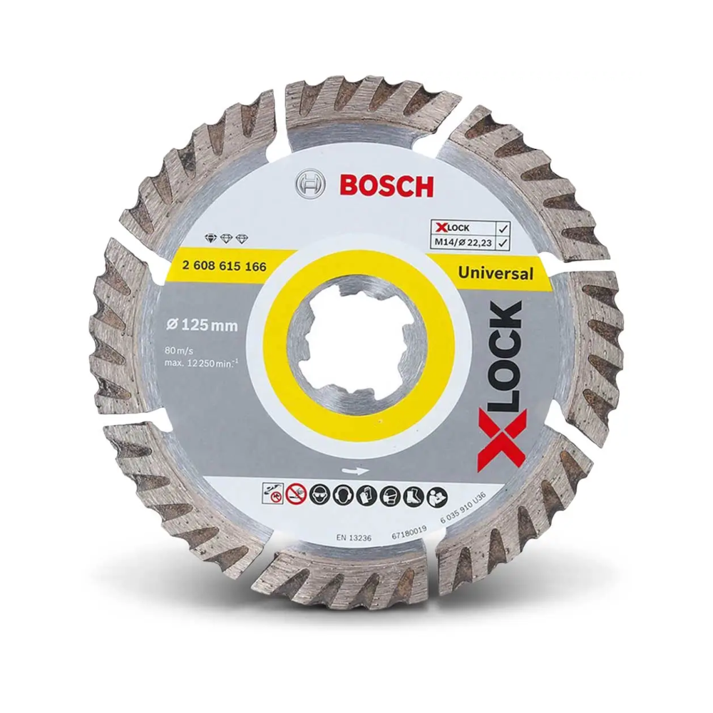 X-LOCK™ 125mm Segmented Diamond Blade for General Purpose Cutting 2608615166 by Bosch