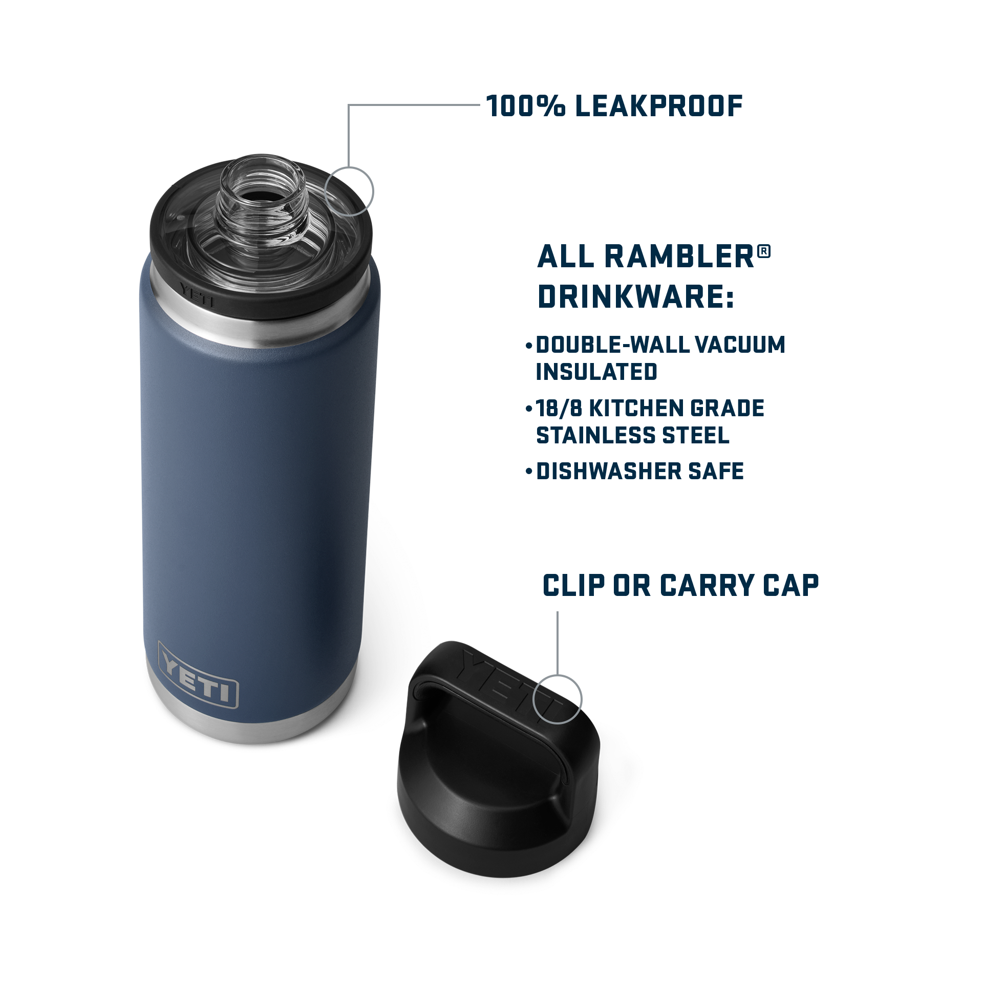 YETI Rambler® 26 oz (769 ml) Bottle With Chug Cap 21071504096