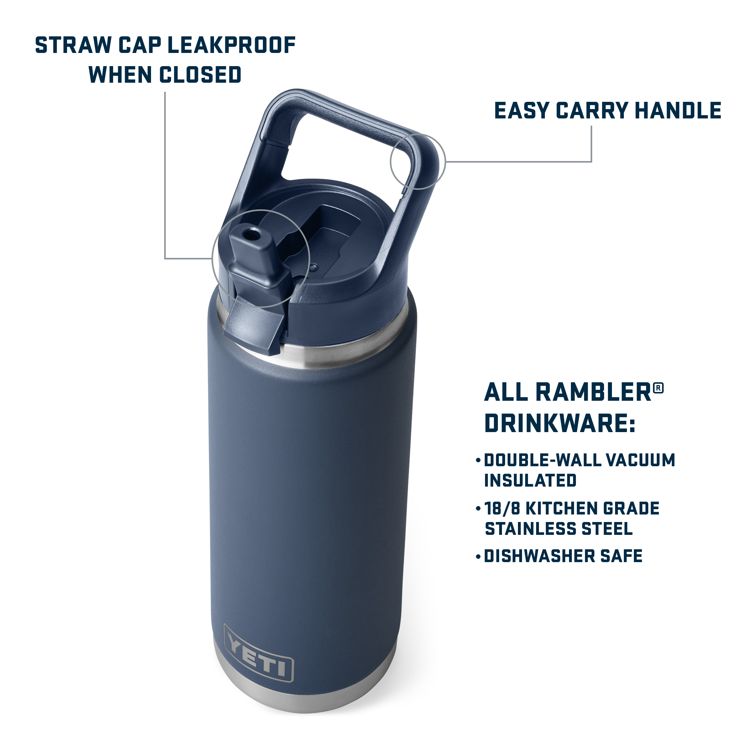 YETI Rambler® 26 oz (769 ML) Straw Bottle 21071507314
