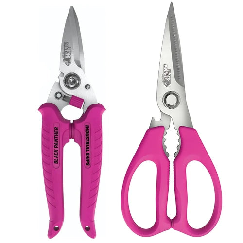 Sterling Pink Stainless Steel Kitchen Scissors and Industrial Snips Combo 29-721PC1 | Limited Edition