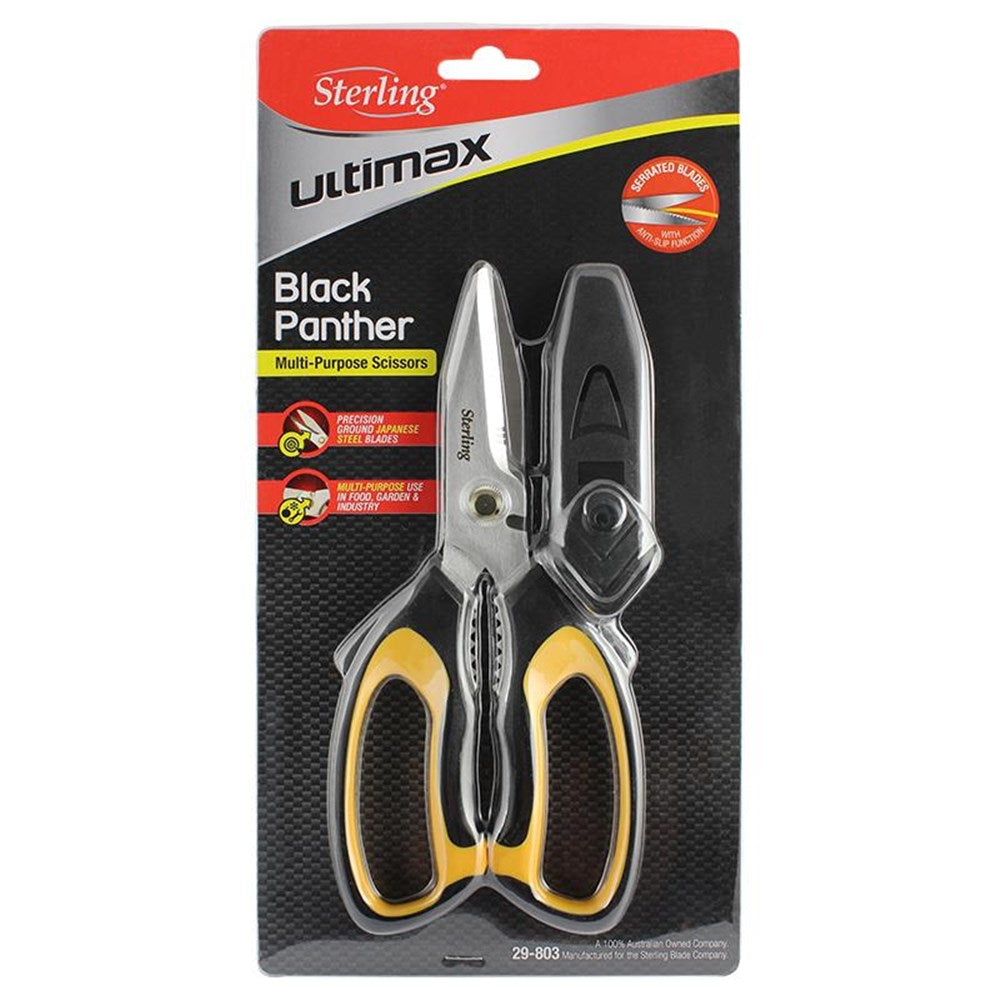 205mm Black Panther Multi-Purpose Scissors 29-803 by Sterling