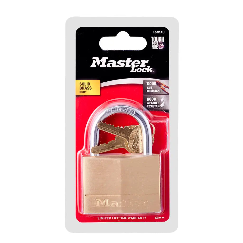Master Lock 60mm Diamond Brass Padlock with 25mm Shackle 160DAU