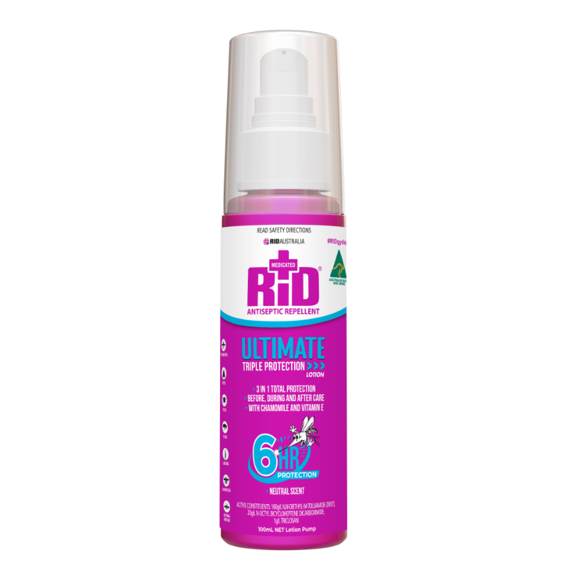 RID 100ml Ultimate Lotion Pump Plus Antiseptic Insect Repellent 33218100