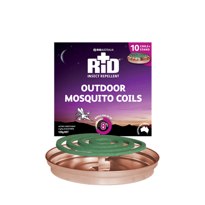 RID 10 Pack Mosquito Coils 120g + Stand 33700010