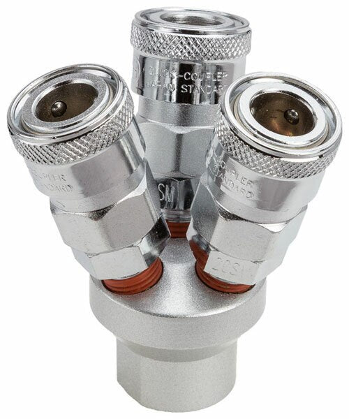 2 & 3 Way Cluster Manifold Quick Coupler by Geiger