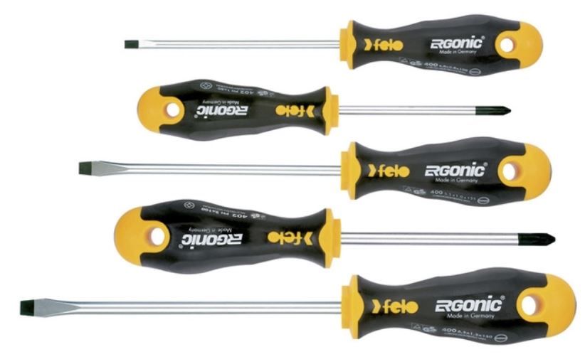 Screwdriver Set 5Pce Ergonic Slot/Phillips - 40095118 by Felo