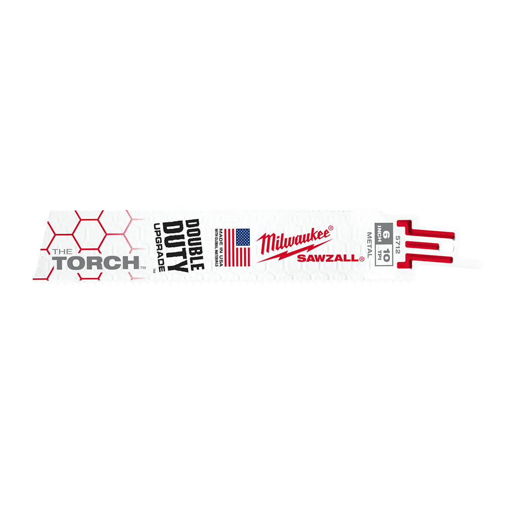 Milwaukee SAWZALL™ The TORCH™ Metal Demolition 150mm 6" 10TPI Blade 48005712 | 5 Pack