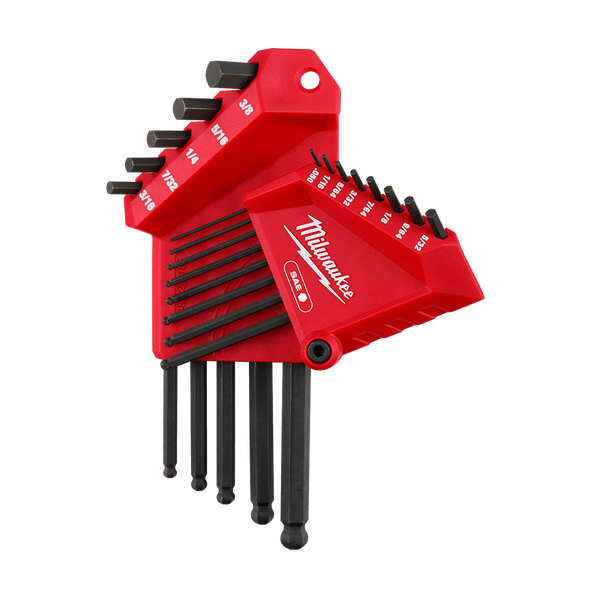 13Pce SAE L-Style with Ball End Hex Key Set 48222185 by Milwaukee