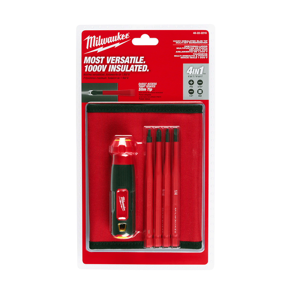 Milwaukee 4-in-1 1000v Insulated Multi-Bit Screwdriver 48222216