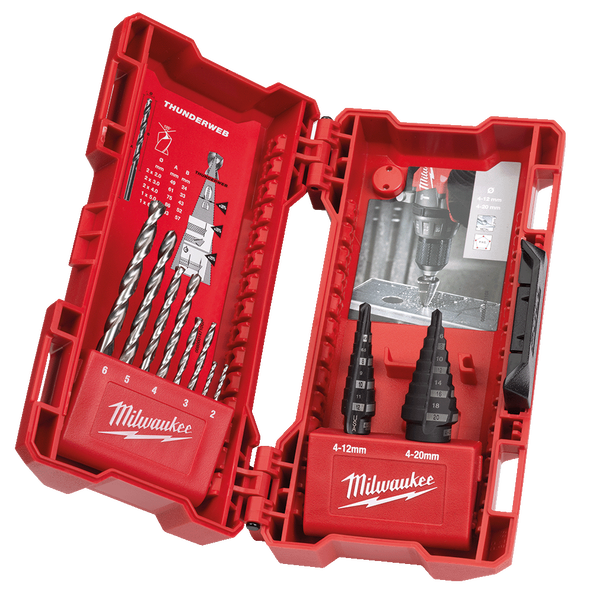 Milwaukee Step and Drill Bit 10PC Set 48899350