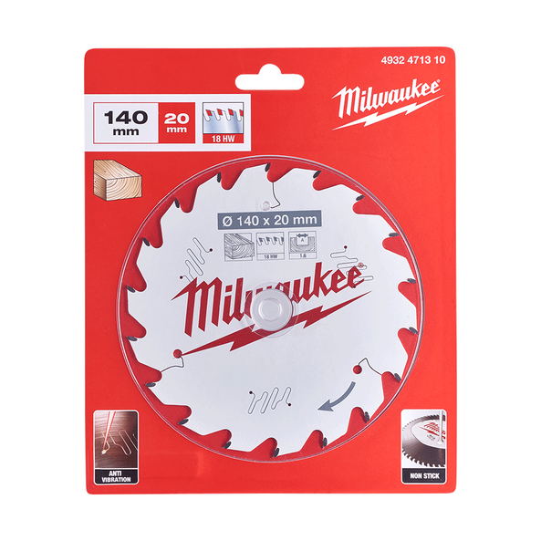 140mm (5-1/2") x 20mm x 18T Wood Circular Saw Blade Framing for M12 FUEL™ 140mm Circular Saw 4932471310 by Milwaukee