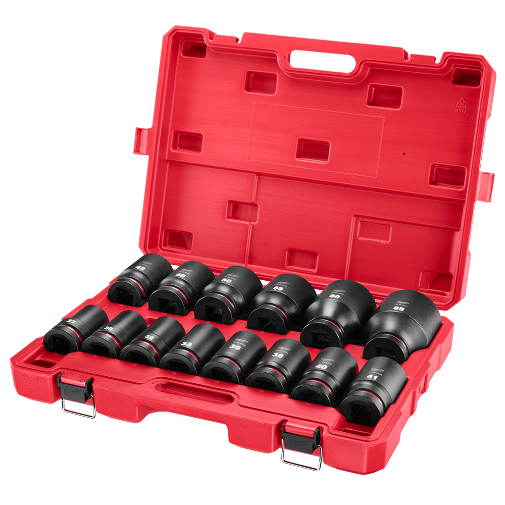 Milwaukee SHOCKWAVE™ 14Pce 1" Drive Metric Deep Impact Socket Set 49667839