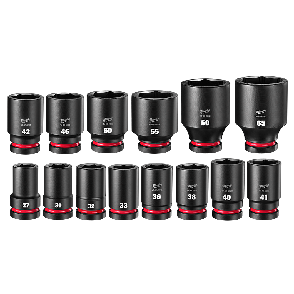 Milwaukee SHOCKWAVE™ 14Pce 1" Drive Metric Deep Impact Socket Set 49667839