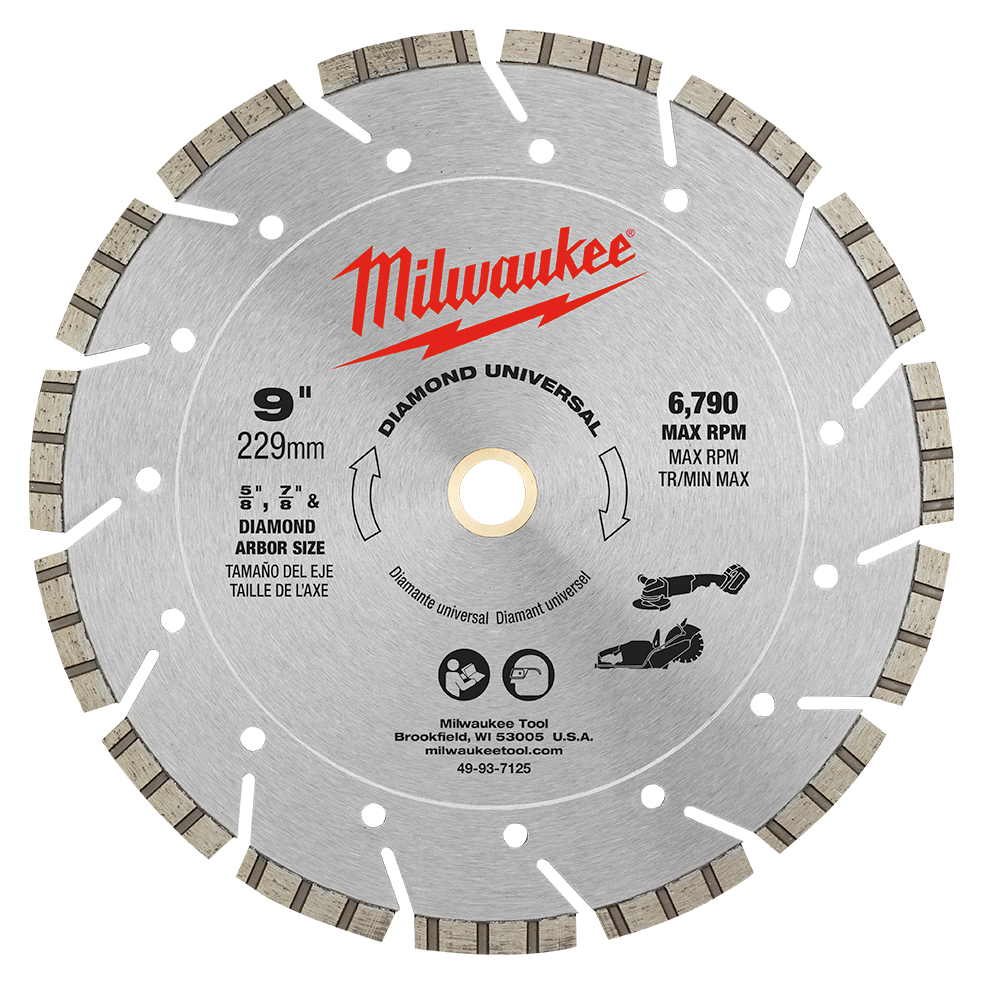 Milwaukee 230mm (9”) Universal Diamond Segmented Blade 49947125