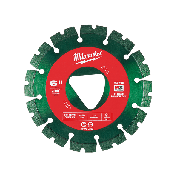 150mm (6") Green Concrete Diamond Blade - Green 49937262 By Milwaukee