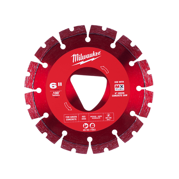 150mm (6") Green Concrete Diamond Blade - Red 49937263 By Milwaukee