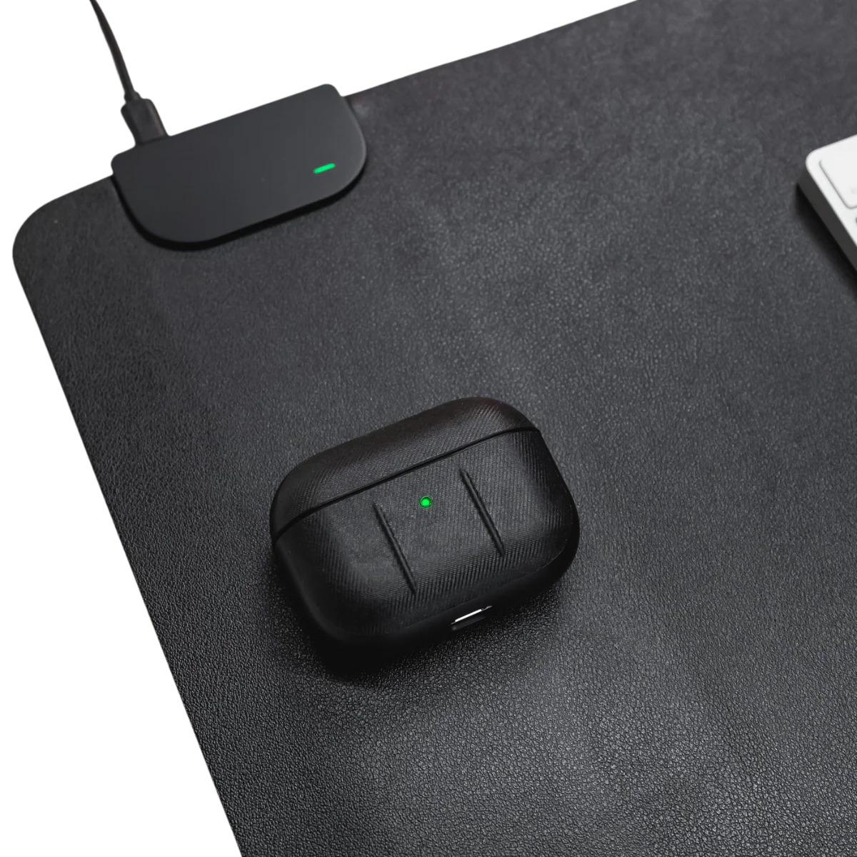 KeySmart TaskPad Wireless Charging Desk Pad Black