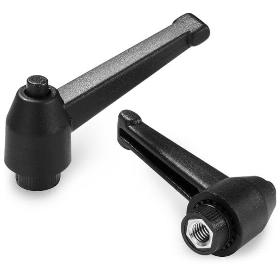 Indexed Clamping Lever With Button & Threaded Stainless Steel Insert
