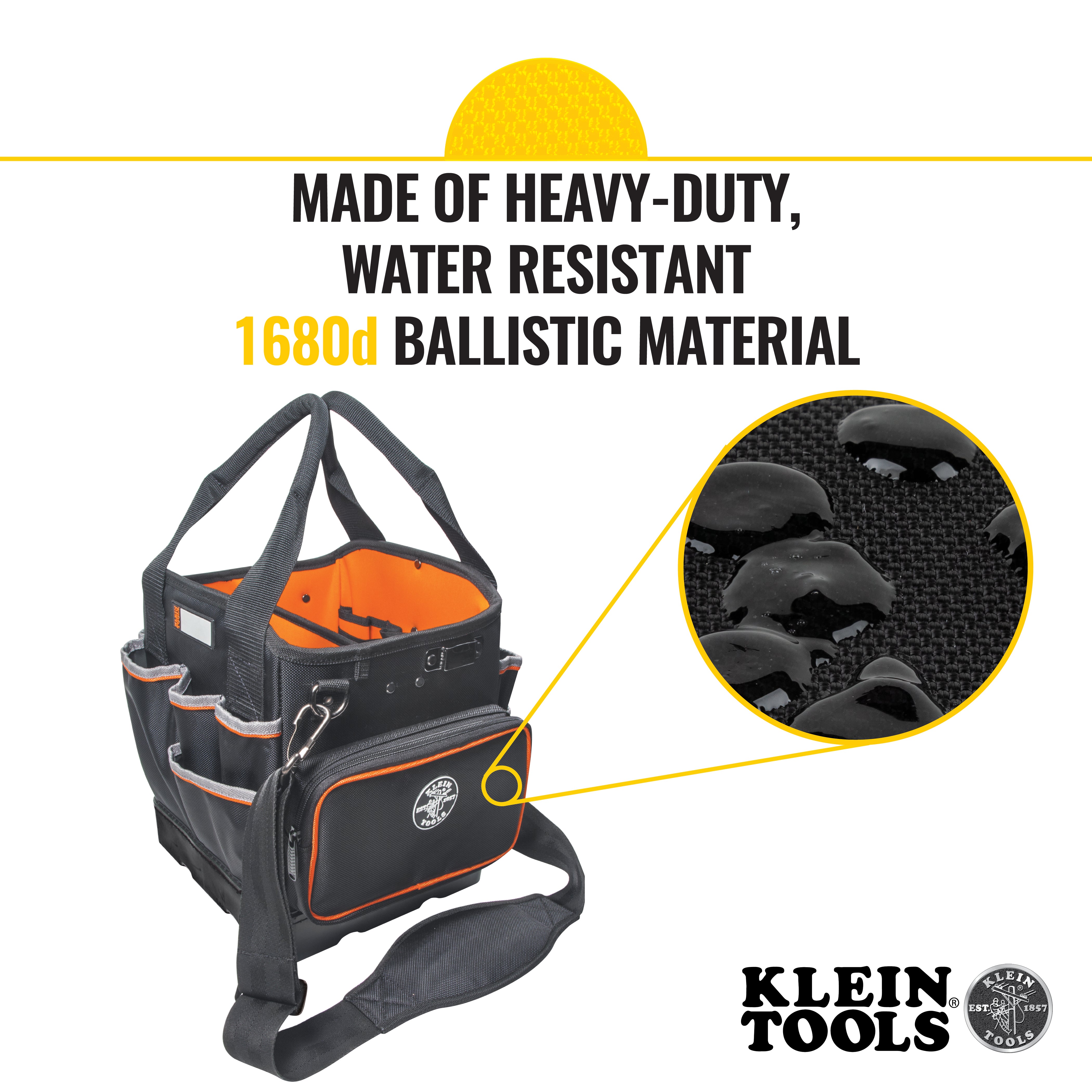 26cm 40 Pockets Tool Bag, Tradesman Pro™ Tool Tote 5541610-14 by Klein