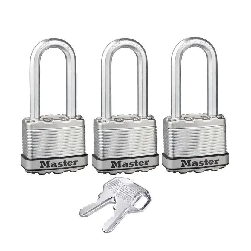 Master Lock 45mm Magnum Laminated Steel Padlock With 51mm Shackle 3 Pack M1TRILH