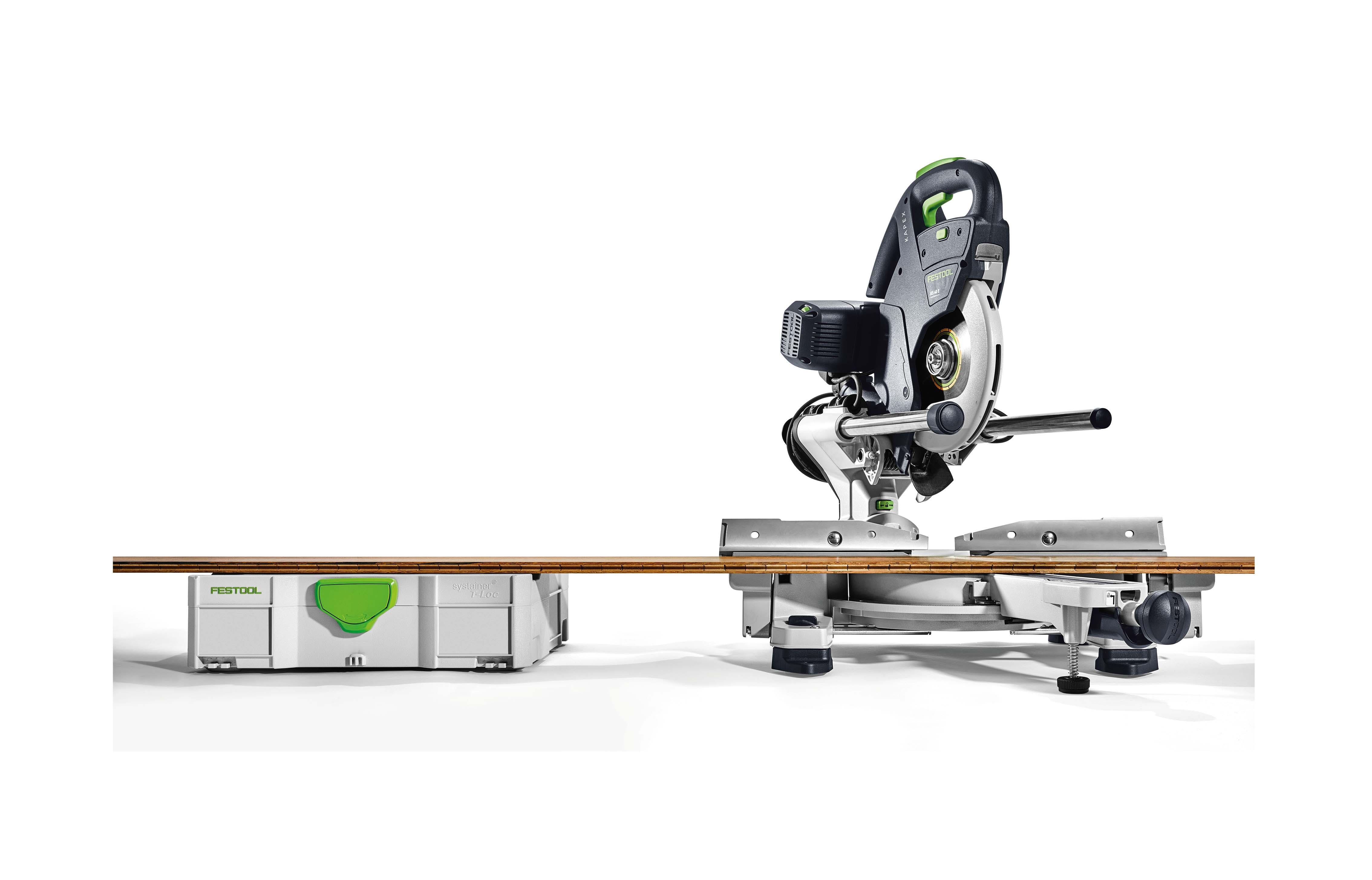 Festool KS 60 KAPEX 216mm Slide Compound Mitre Saw with LED Spotlight Set 57546