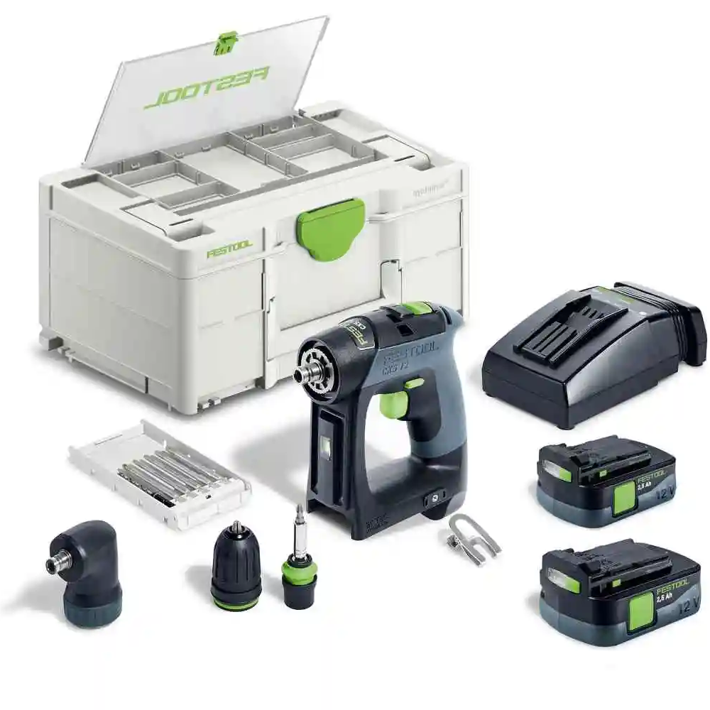 12V 2.5Ah CXS Mini Cordless Drill Set 576870 by Festool