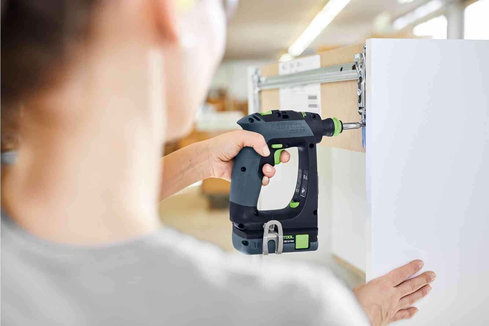 CXS 18V Cordless Compact 2 Speed Drill 3.0Ah Set & Angle Attachment in Systainer - 576884 by Festool