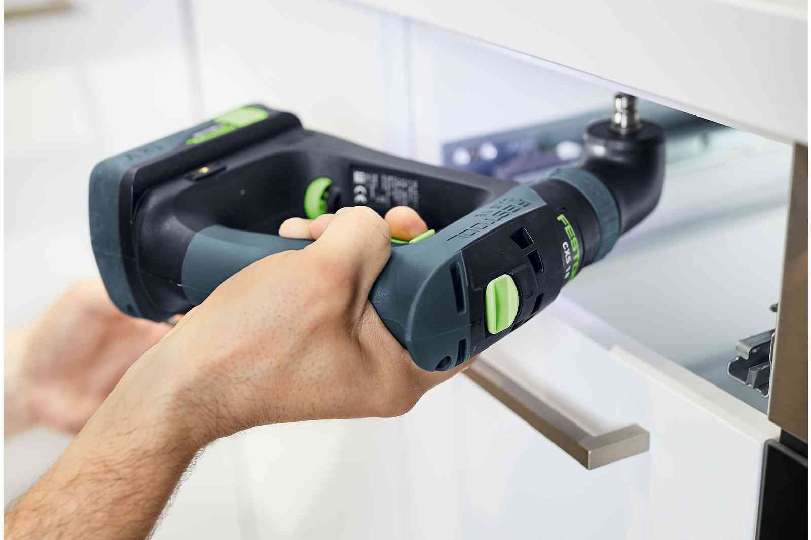 CXS 18V Cordless Compact 2 Speed Drill 3.0Ah Set & Angle Attachment in Systainer - 576884 by Festool